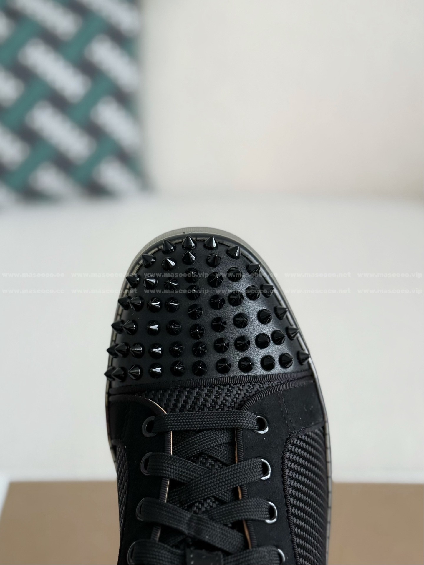 「#4776」Christian Louboutin Faux Suede Sneakers - Image 9