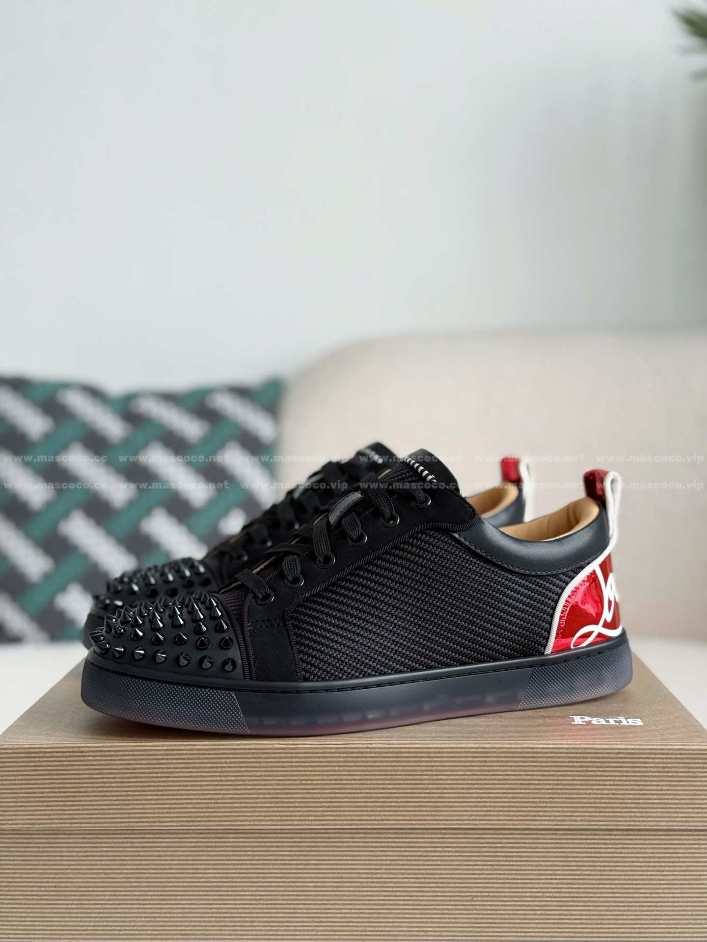 「#4776」Christian Louboutin Faux Suede Sneakers