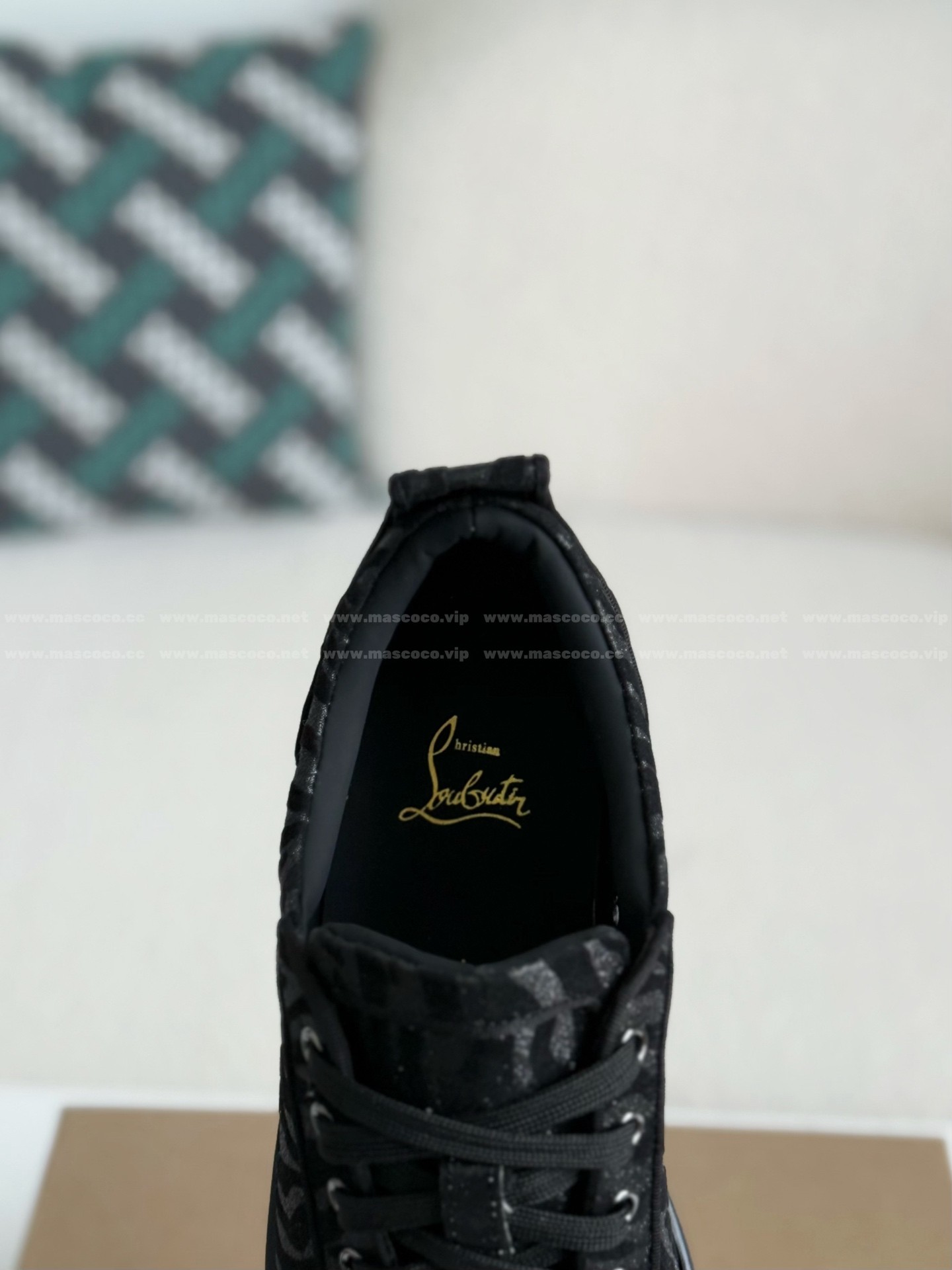 「#4777」Christian Louboutin Faux Suede Sneakers - Image 8