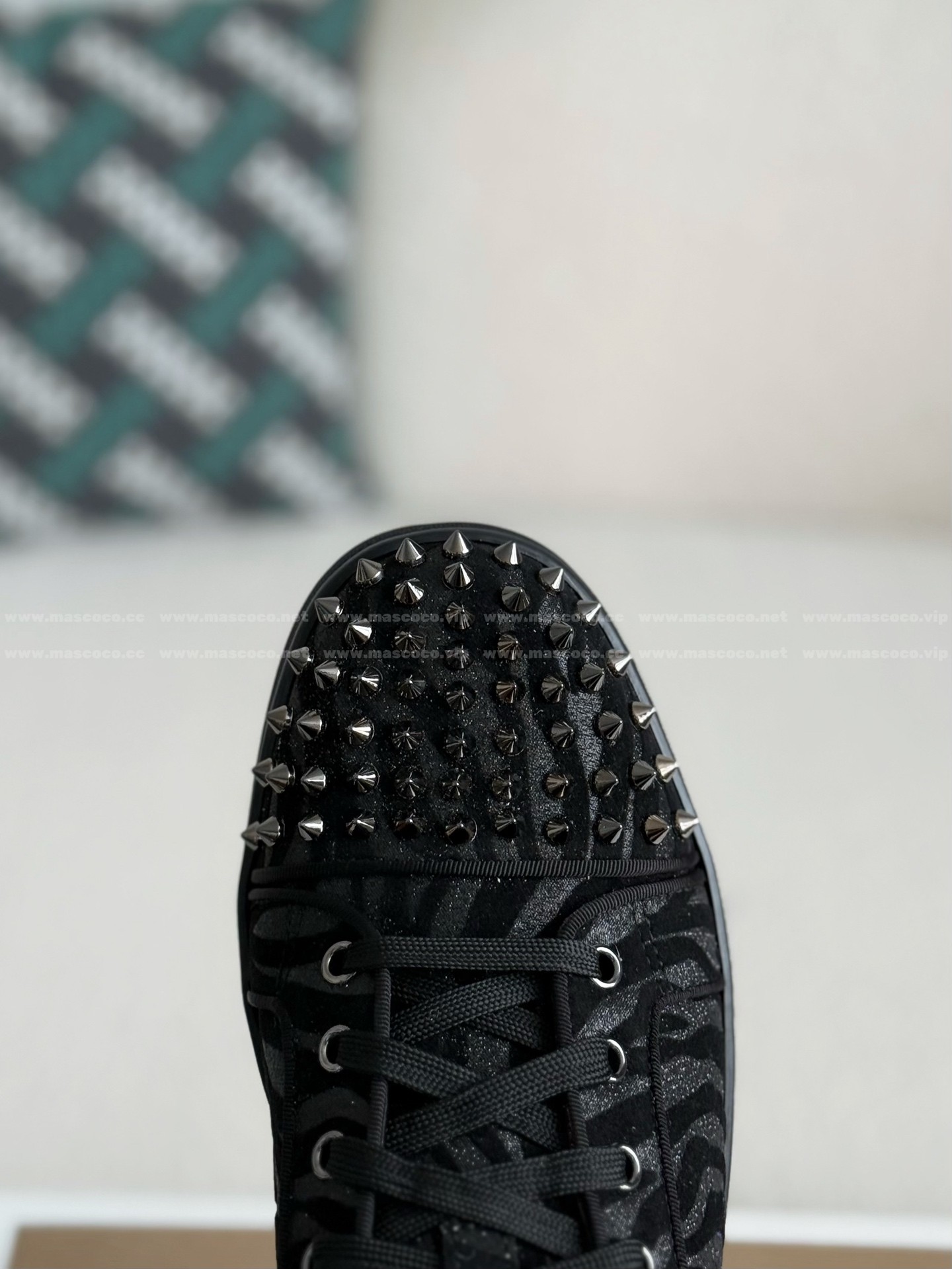 「#4777」Christian Louboutin Faux Suede Sneakers - Image 9