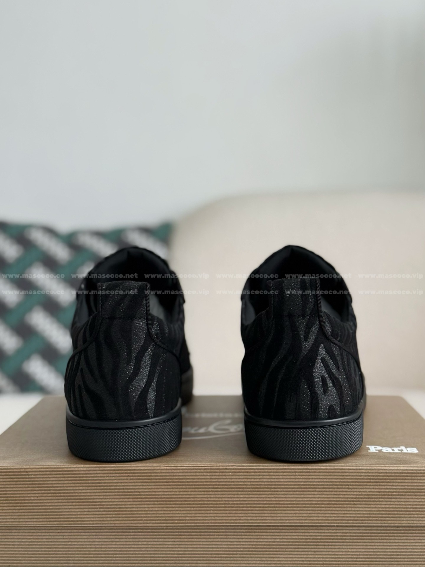 「#4777」Christian Louboutin Faux Suede Sneakers - Image 3