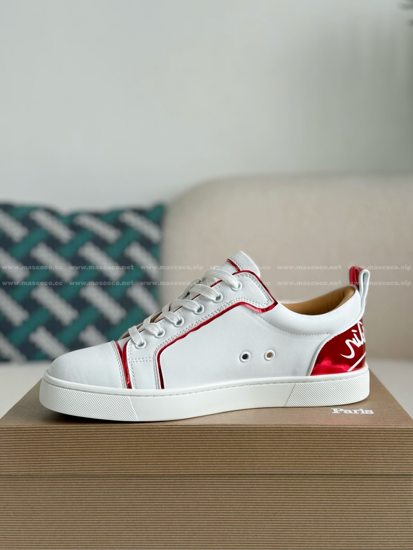「#4779」Christian Louboutin Leather Plank Shoes - Image 4