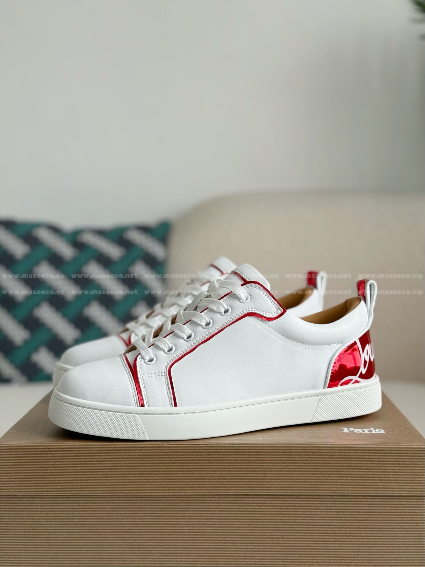 「#4779」Christian Louboutin Leather Plank Shoes