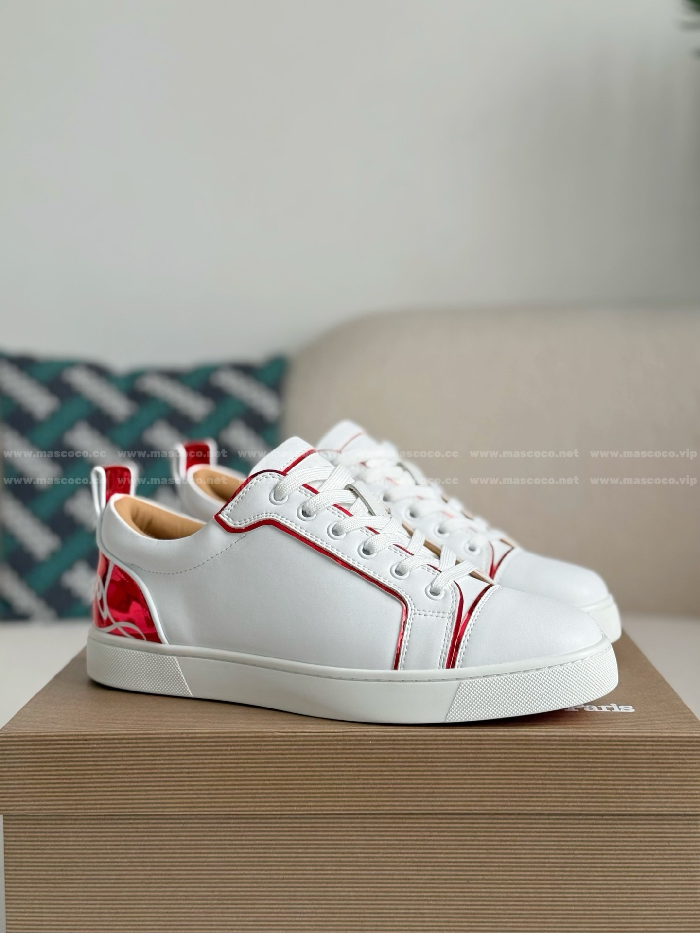 「#4779」Christian Louboutin Leather Plank Shoes - Image 2
