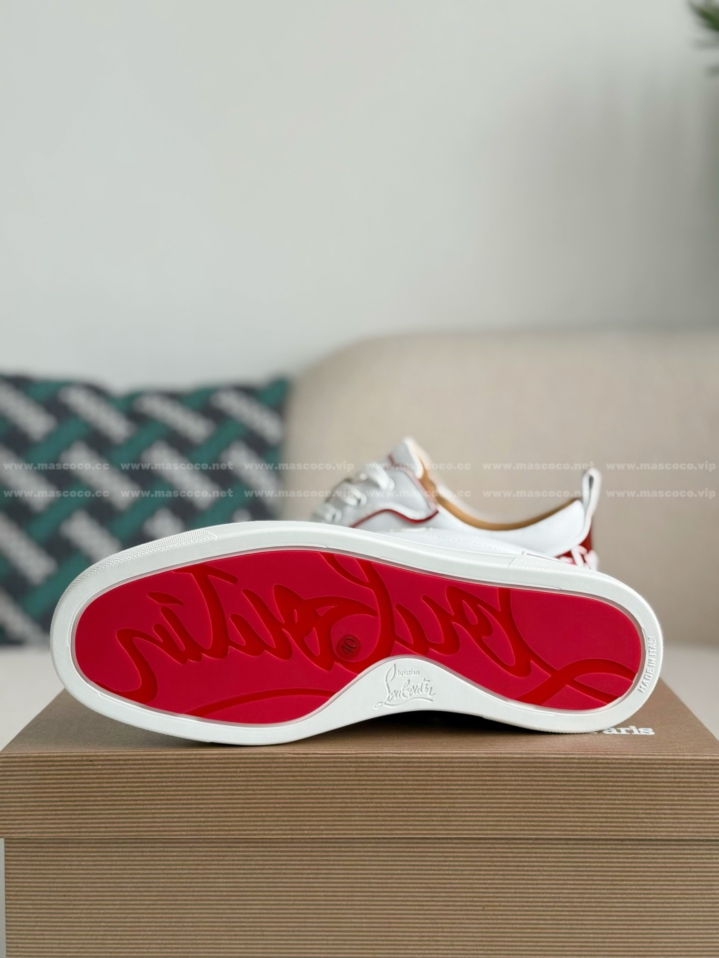 「#4779」Christian Louboutin Leather Plank Shoes - Image 5