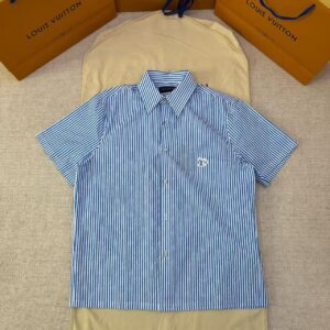 「#4819」LOUIS VUITTON striped short-sleeved shirt