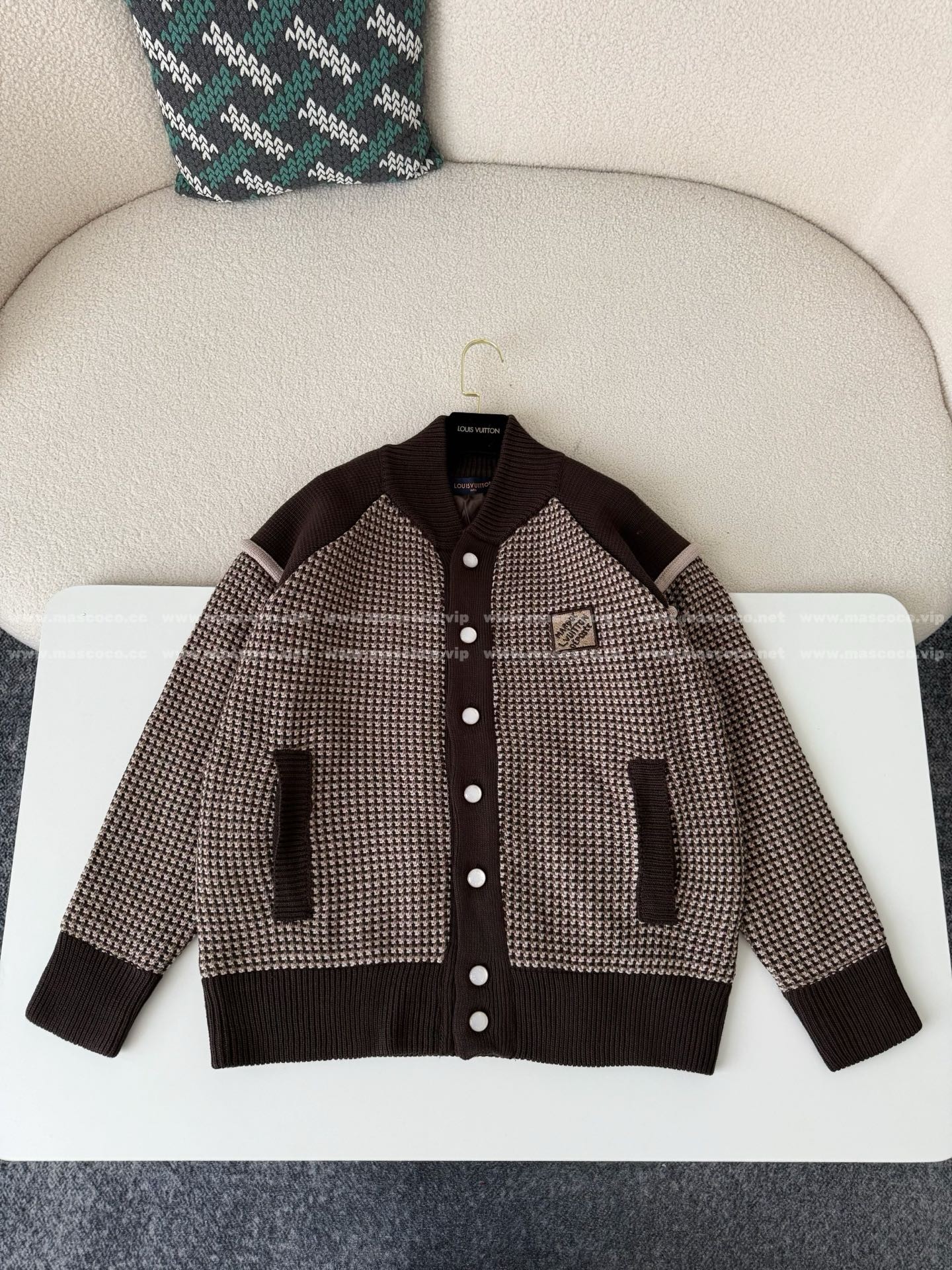 「#4789」Louis Vuitton SS25 colorblock embroidered jacquard jacket