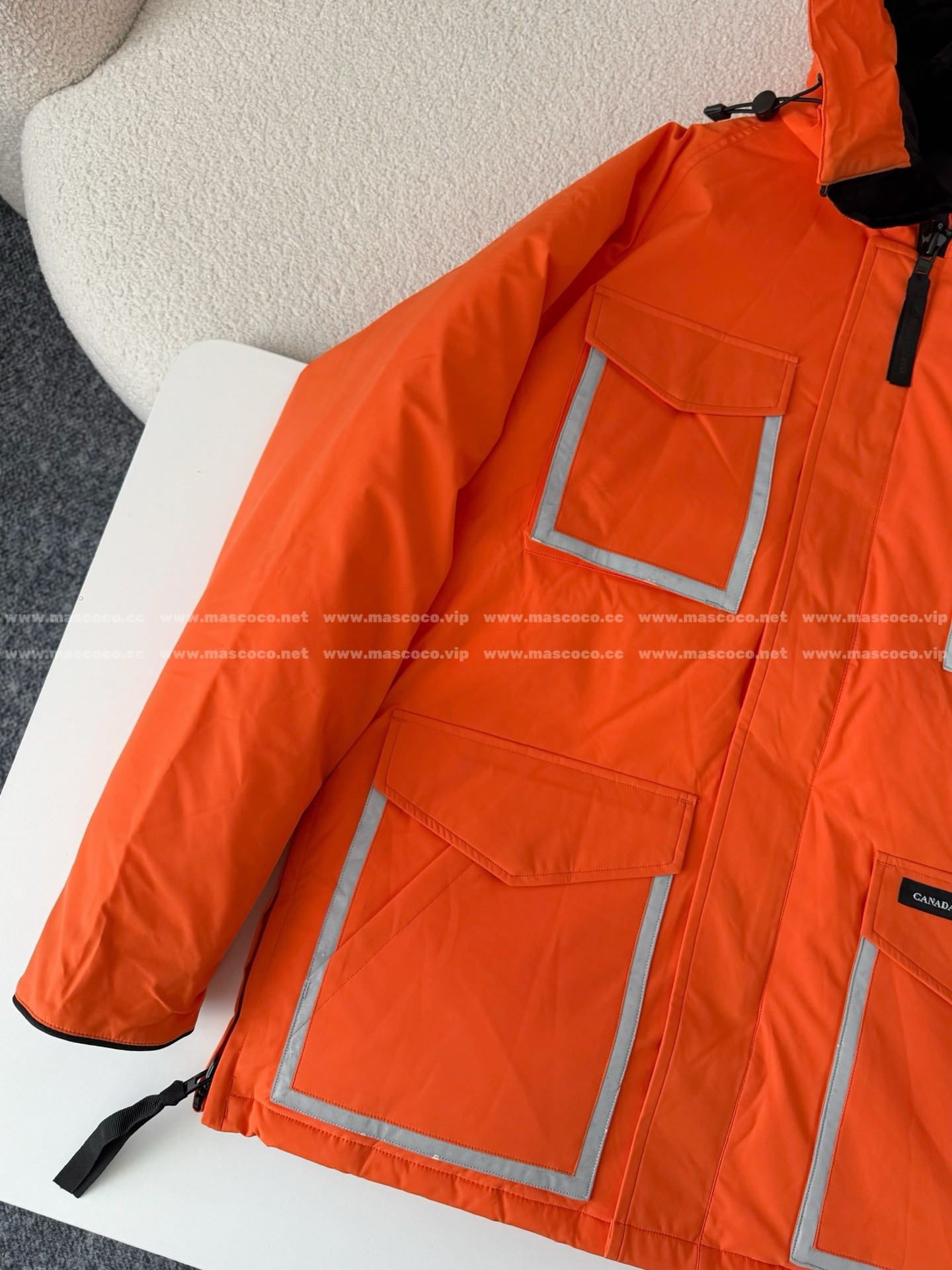 「#4860」Canada Goose x OVO Joint Model Reflective Strip Hooded Down Jacket - Image 3