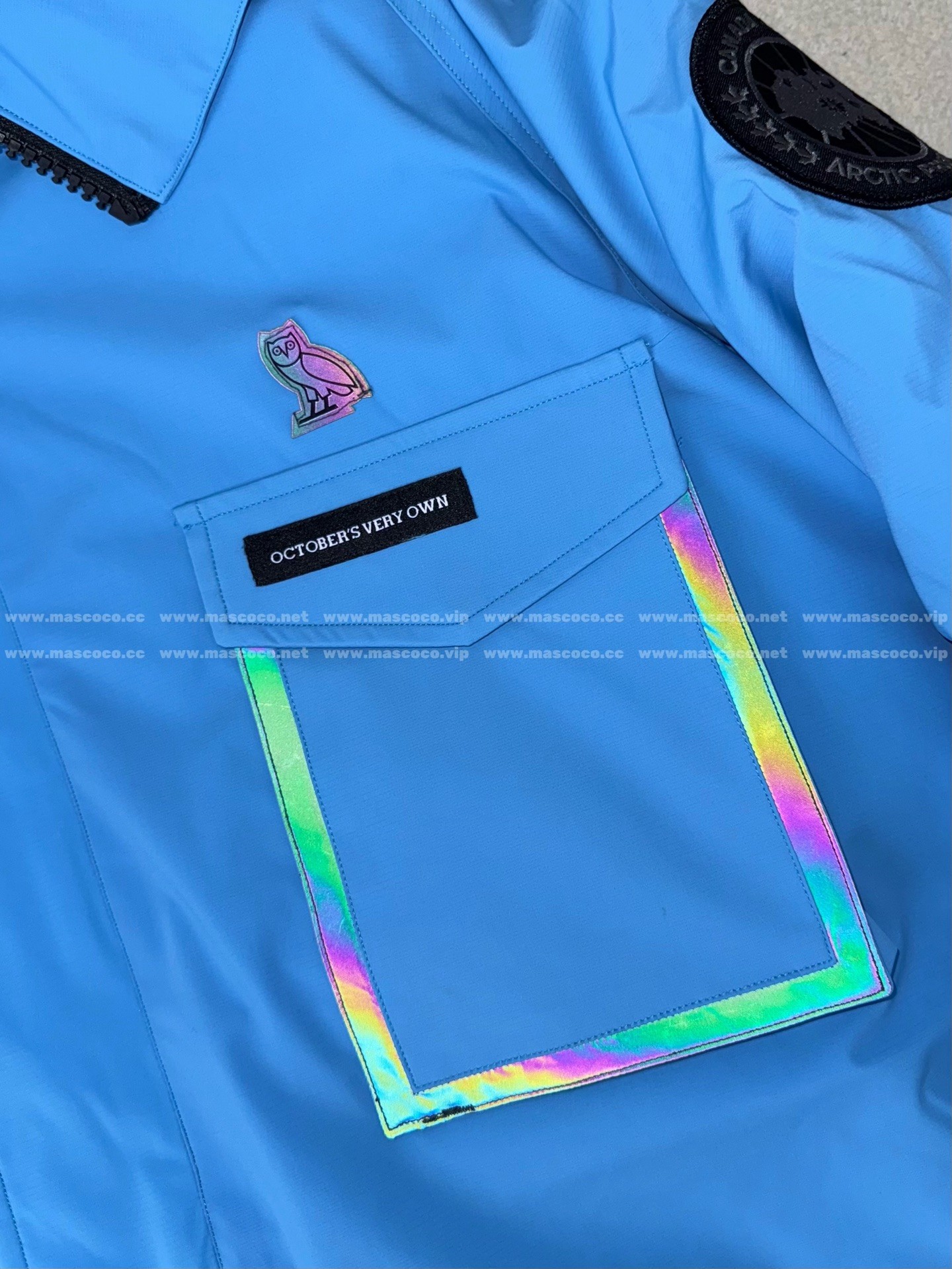 「#4861」Canada Goose x OVO Joint Model Reflective Strip Hooded Down Jacket - Image 5
