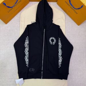 「#4902」Chrome Hearts Horseshoe Kirin Arm Sanskrit Zipper Hooded Jacket