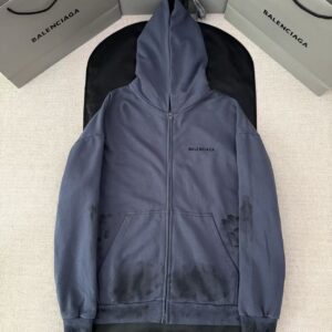 「#4903」Balenciaga ink graffiti embroidered hooded zip-up sweatshirt