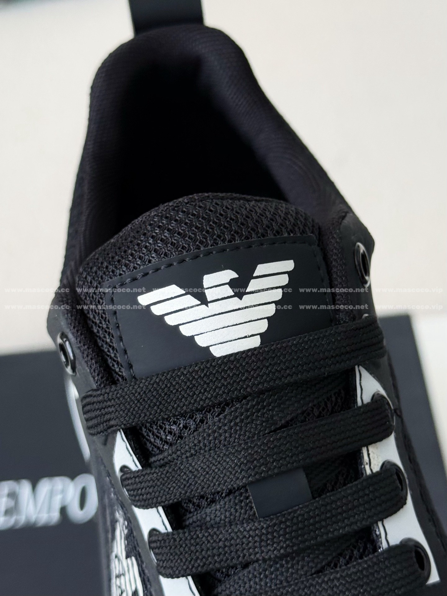「#4910」EMPORIO ARMANI EAGLE MARK LOGO ATHLETIC SHOES - Image 10