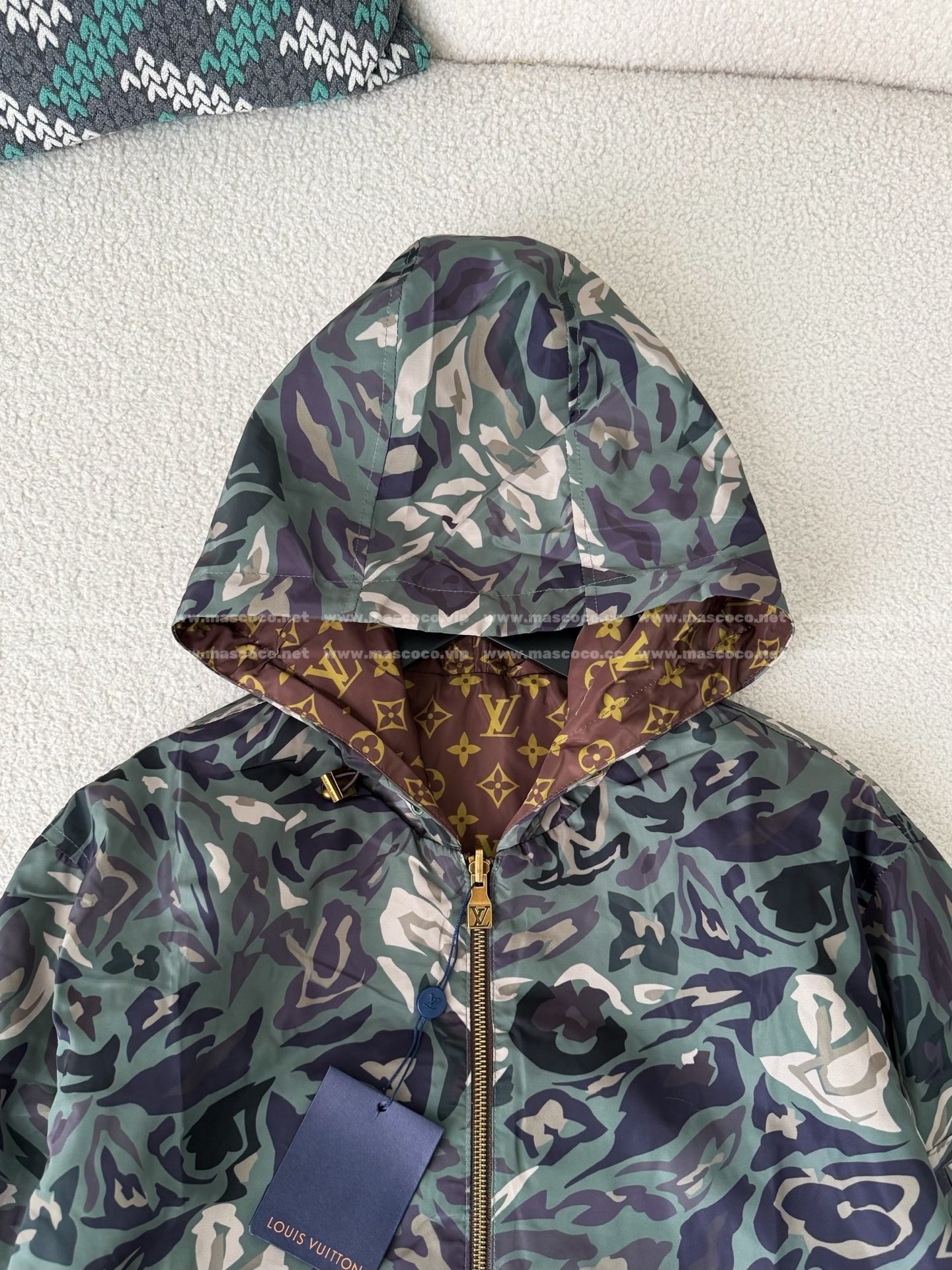 「#4978」Louis Vuitton x NIGO FW25 Reversible Hooded Zip-Up Jacket - Image 3