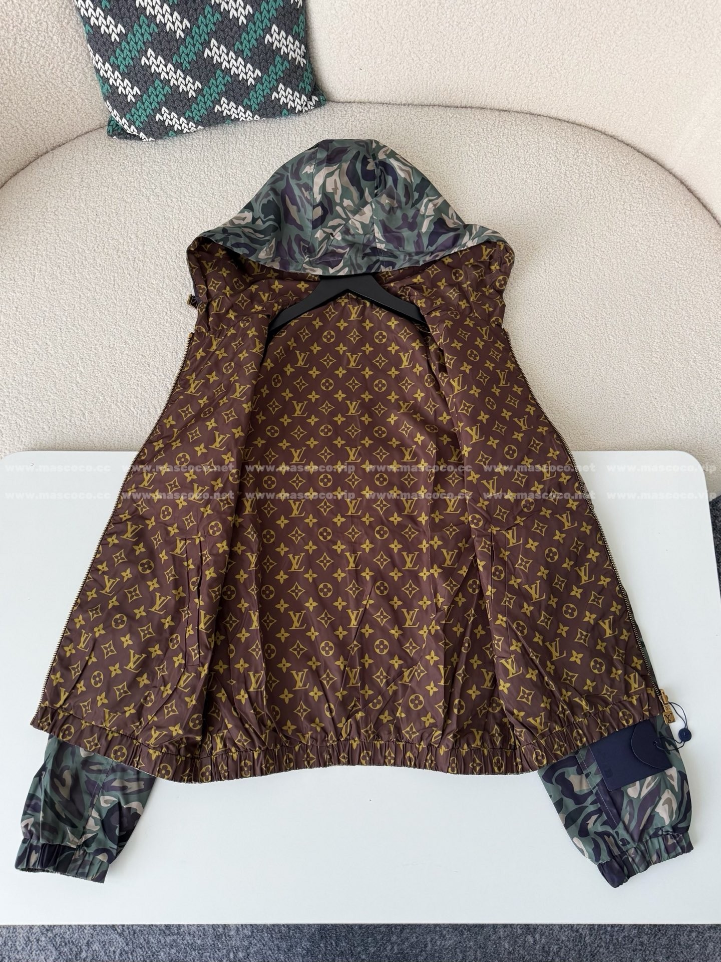 「#4978」Louis Vuitton x NIGO FW25 Reversible Hooded Zip-Up Jacket - Image 9