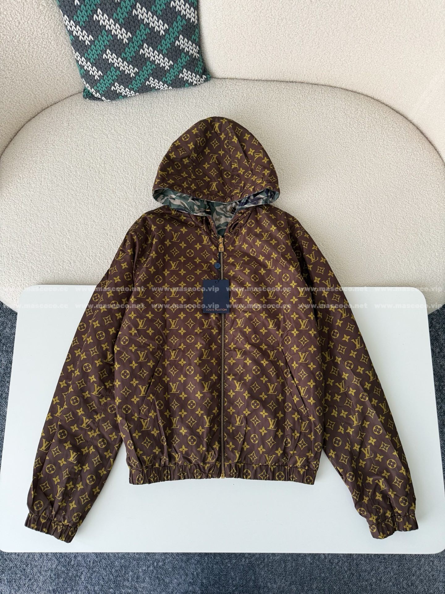 「#4978」Louis Vuitton x NIGO FW25 Reversible Hooded Zip-Up Jacket - Image 2
