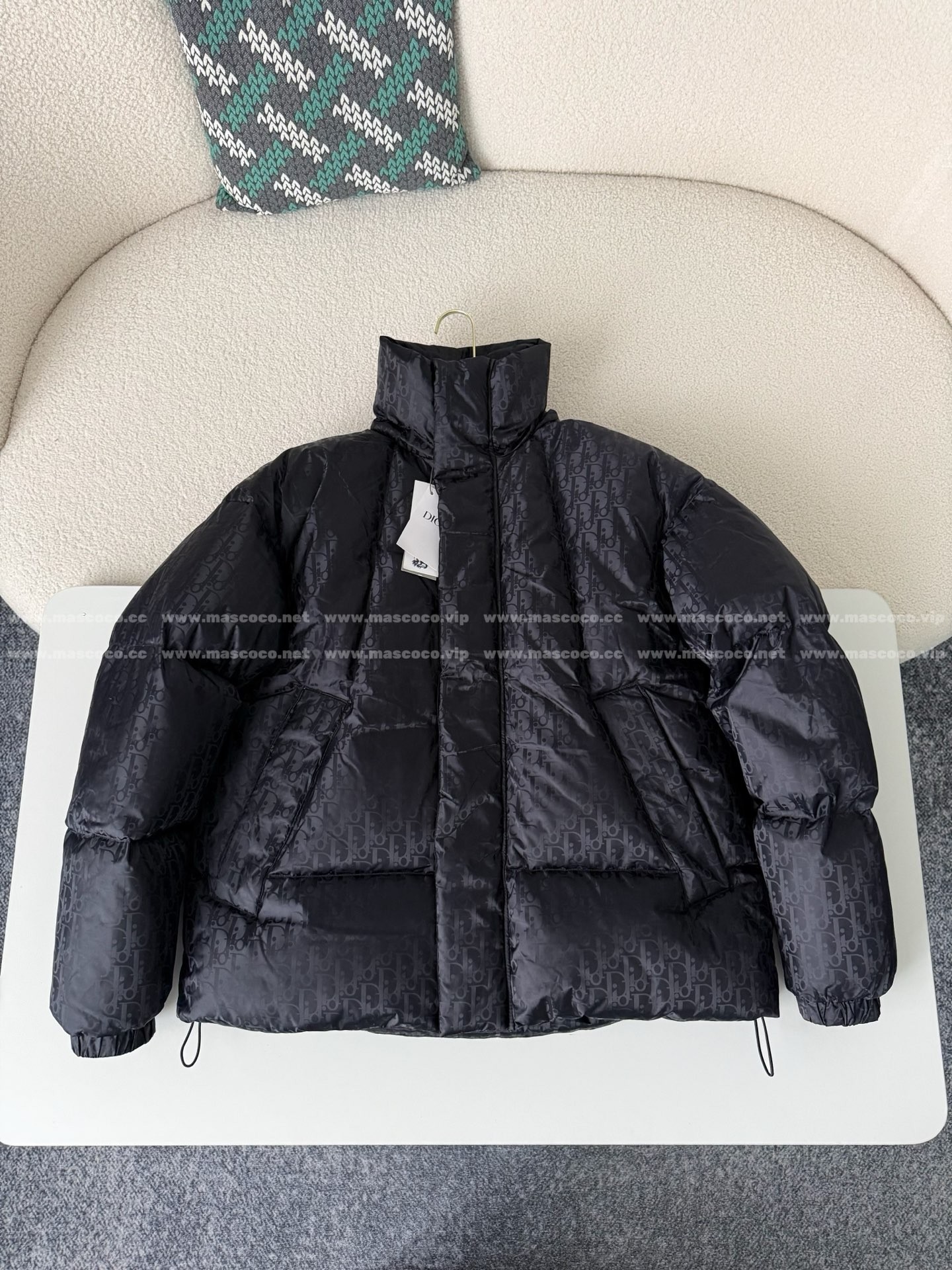 「#5102」Dior Logo Printed Stand-Up Collar Down Jacket