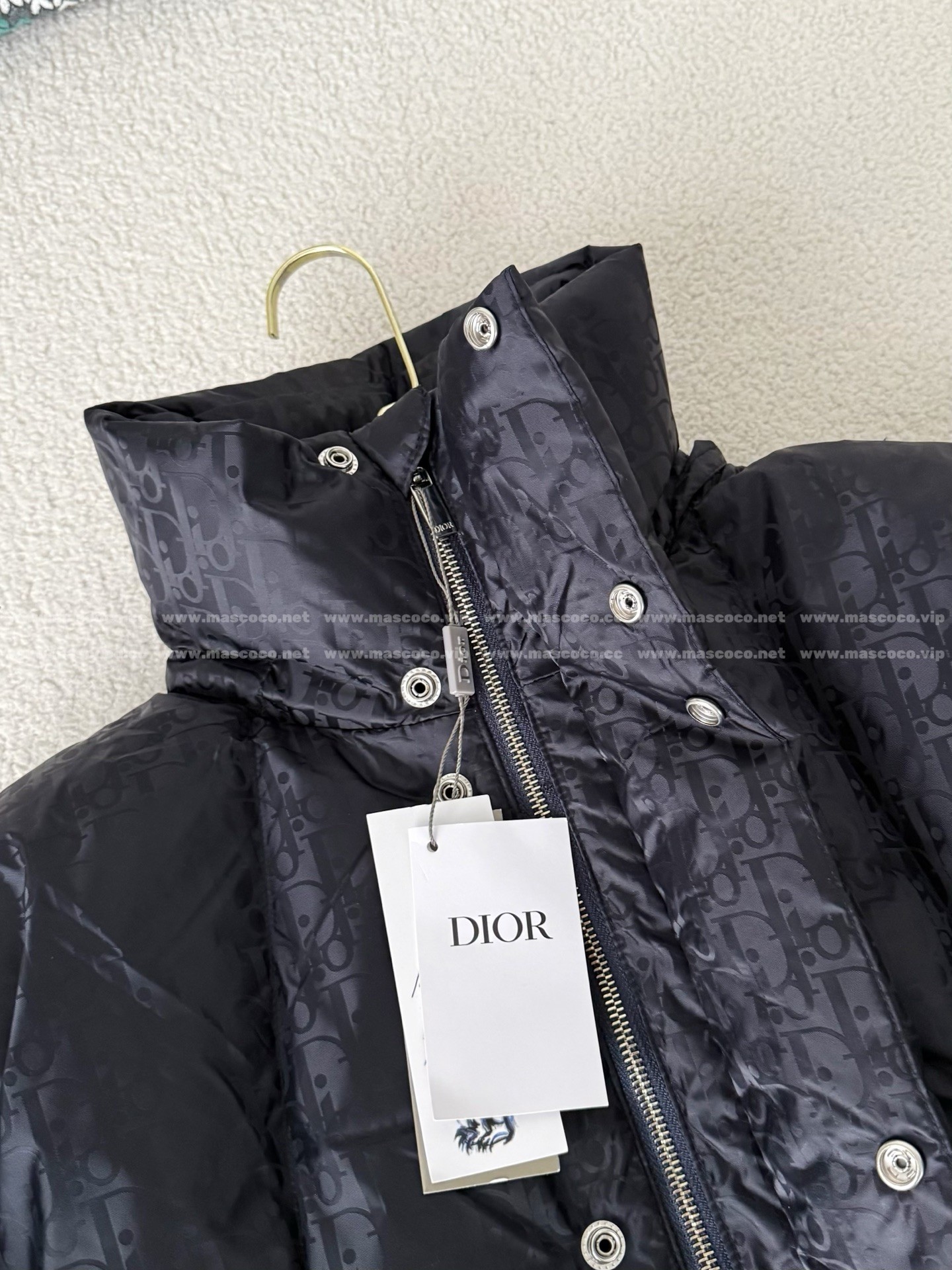 「#5102」Dior Logo Printed Stand-Up Collar Down Jacket - Image 5