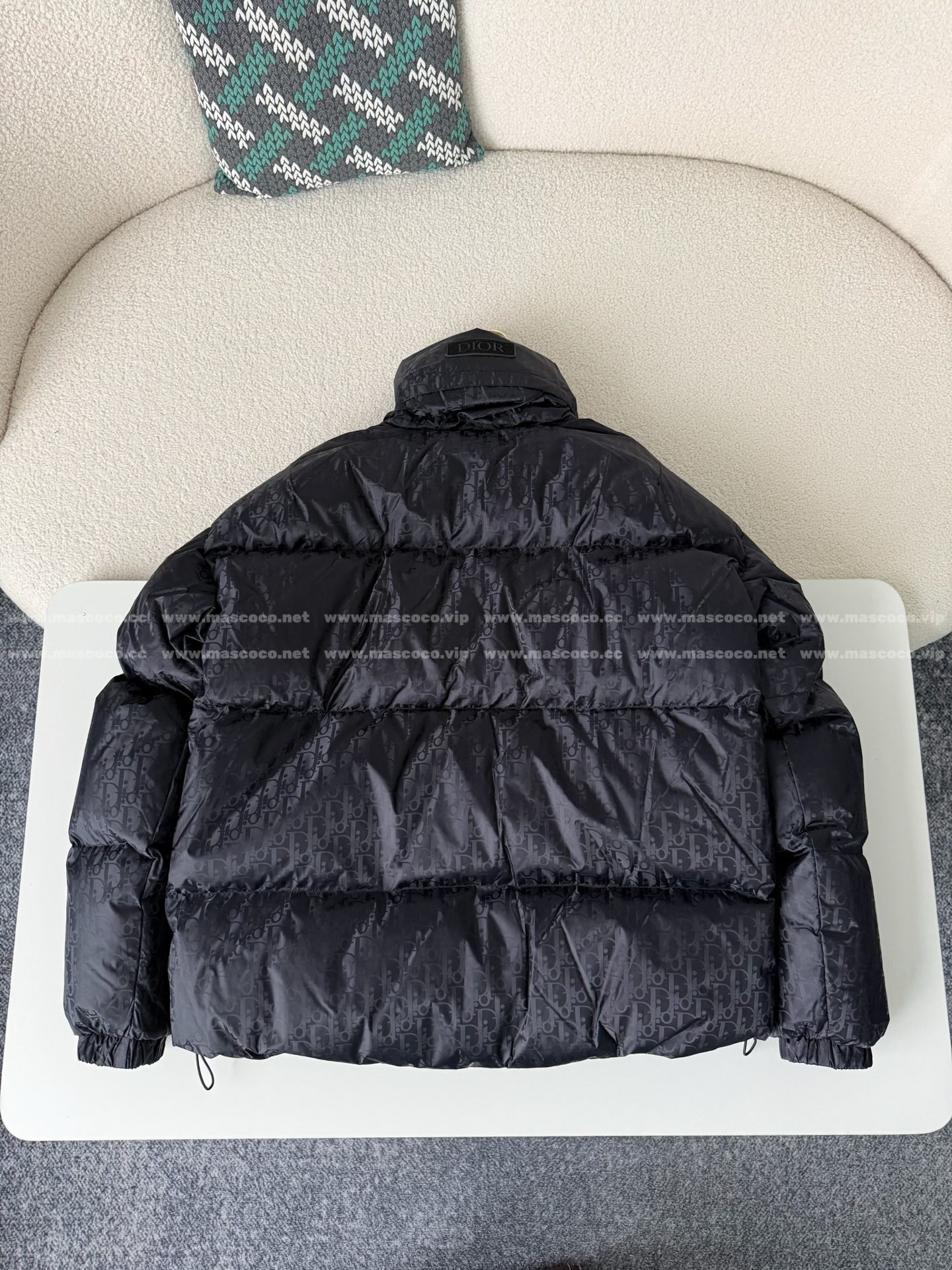 「#5102」Dior Logo Printed Stand-Up Collar Down Jacket - Image 7