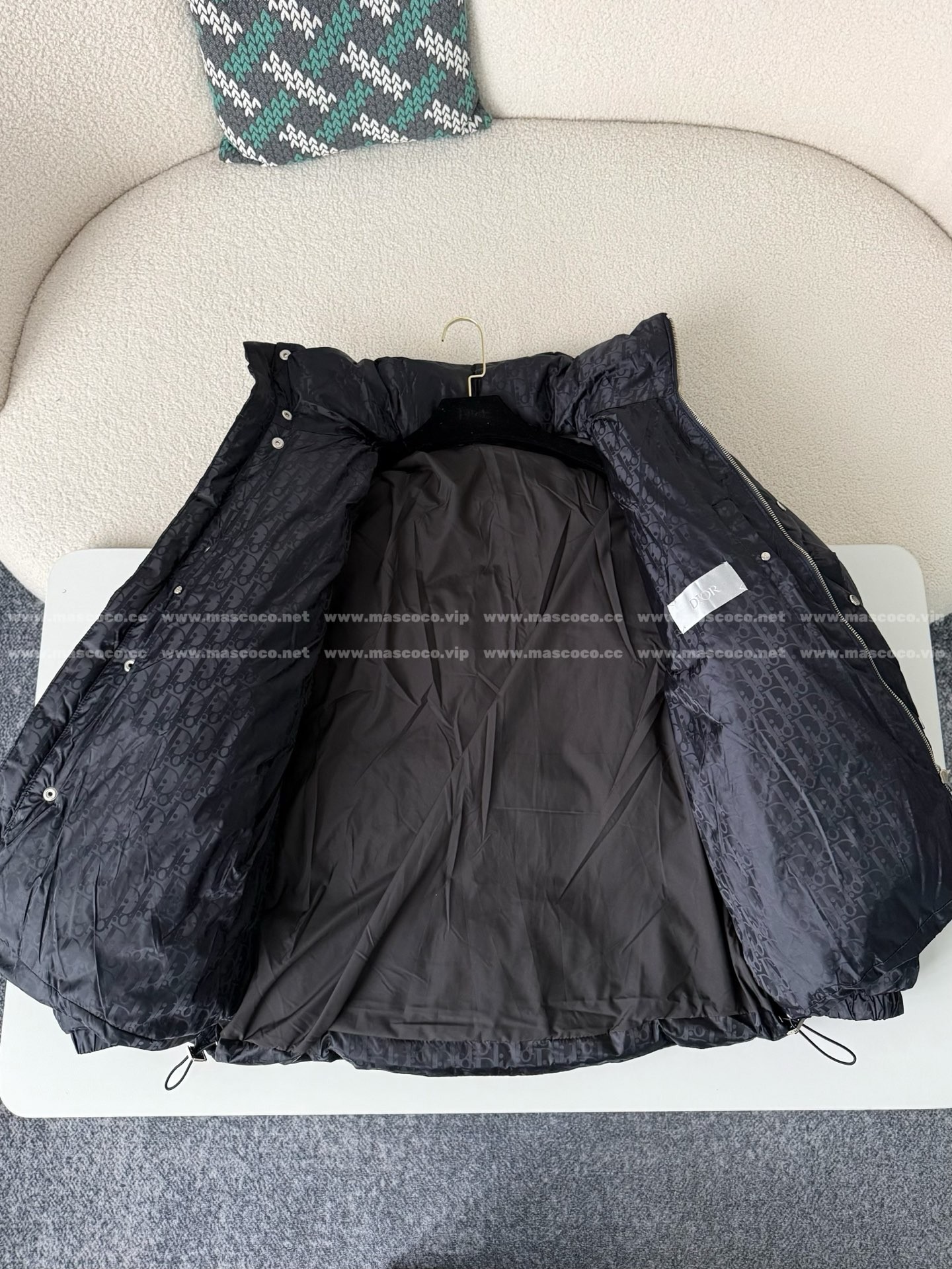 「#5102」Dior Logo Printed Stand-Up Collar Down Jacket - Image 9