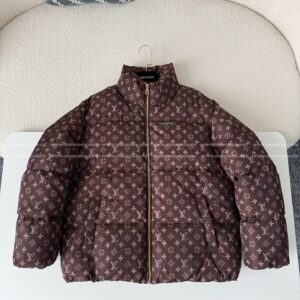 「#5121」Louis Vuitton Logo Printed Turtleneck Down Jacket