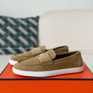 「#5185」Hermes Faux Suede Loafers