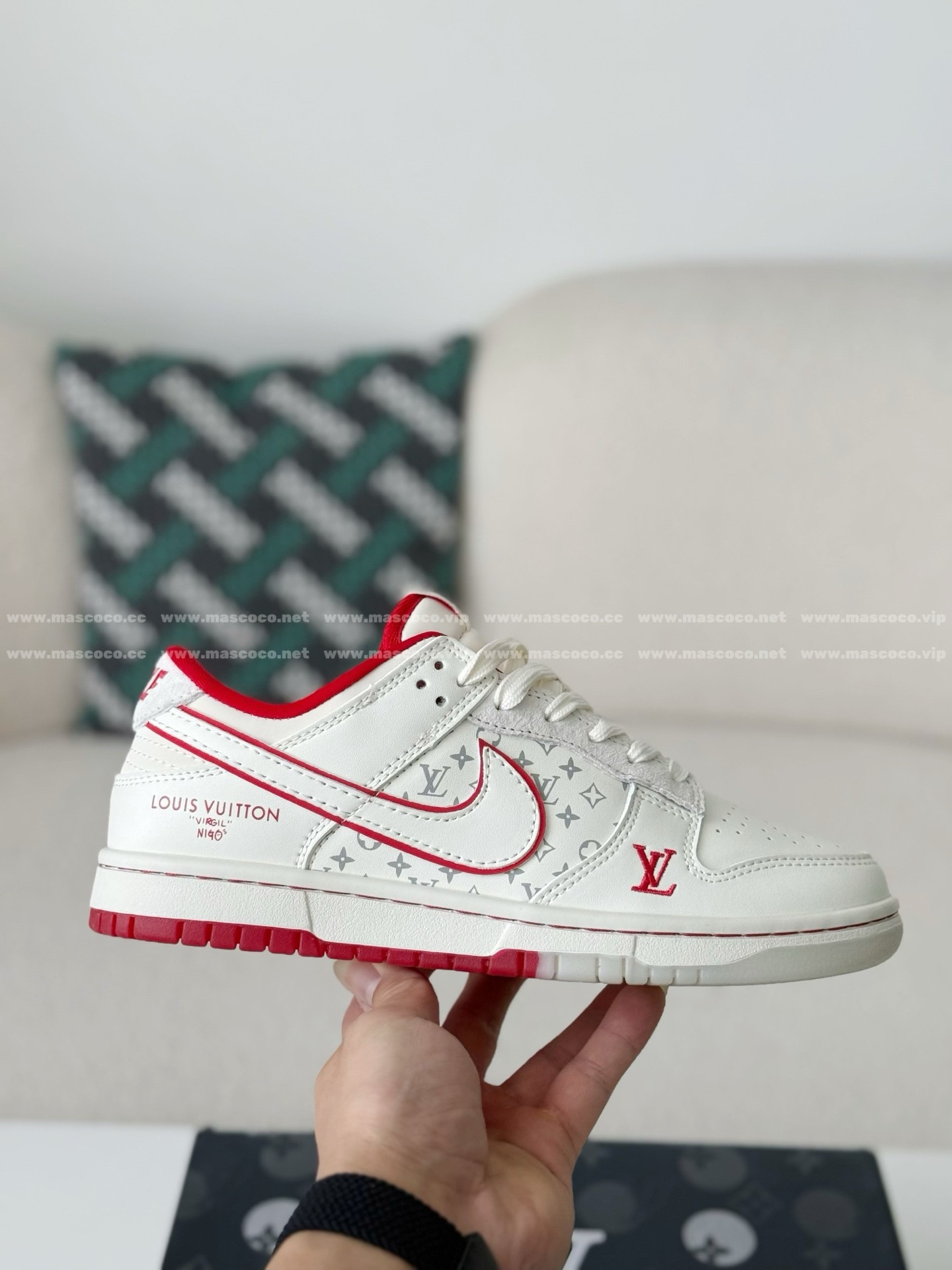 「#5194」Louis Vuitton x Nike Dunk Casual Sneakers - Image 6
