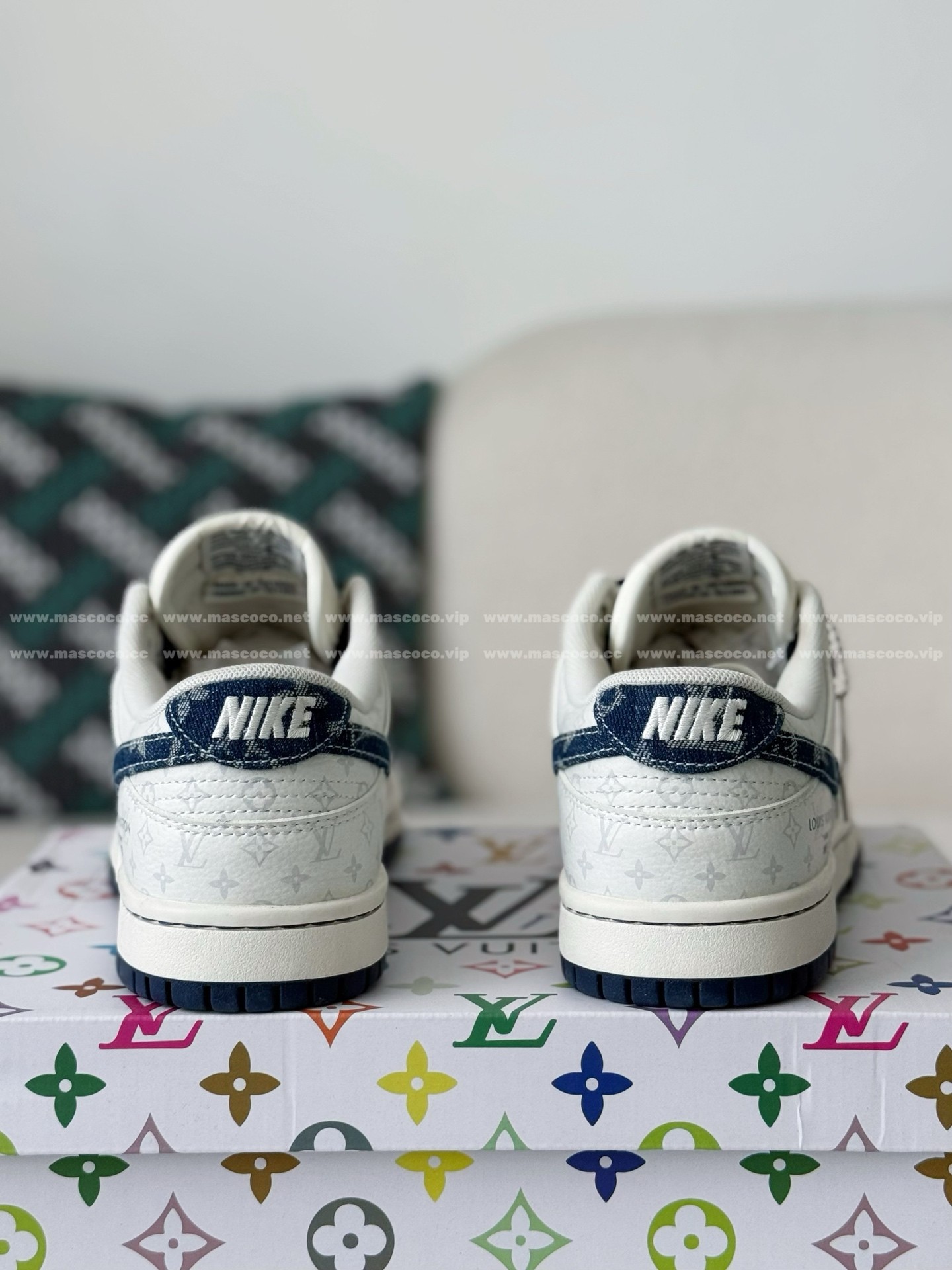 「#5197」Louis Vuitton x Nike Dunk Casual Sneakers - Image 3