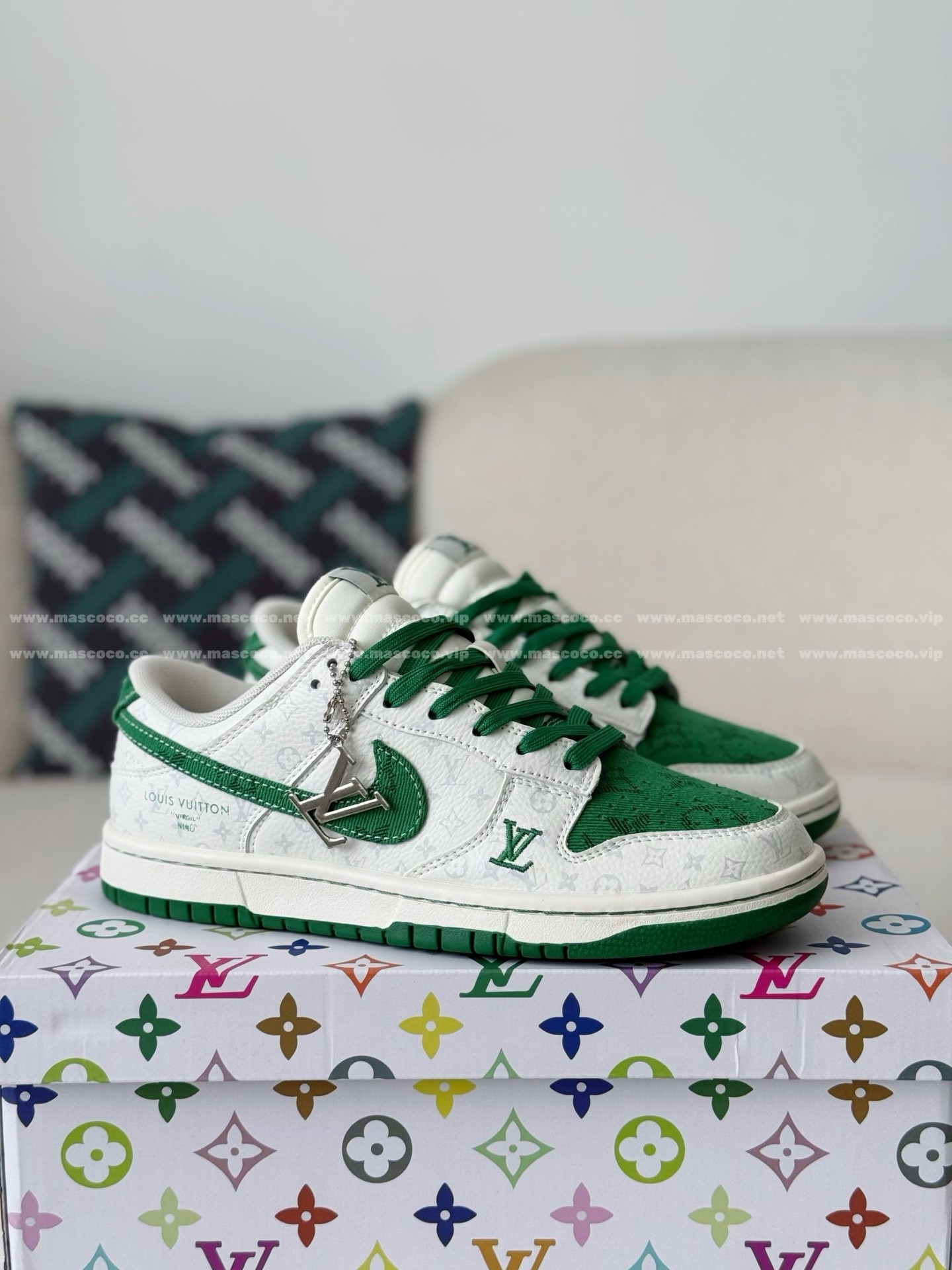 「#5198」Louis Vuitton x Nike Dunk Casual Sneakers - Image 2