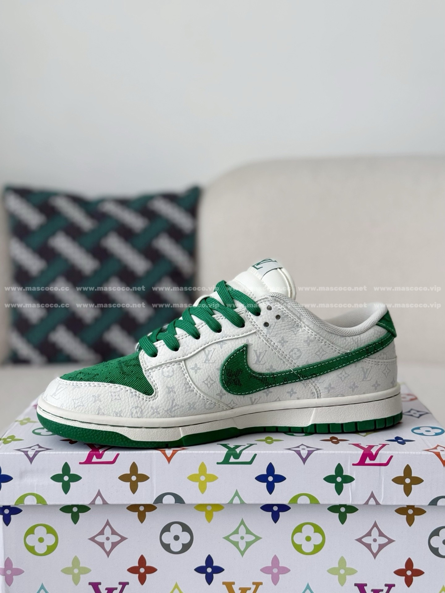 「#5198」Louis Vuitton x Nike Dunk Casual Sneakers - Image 4