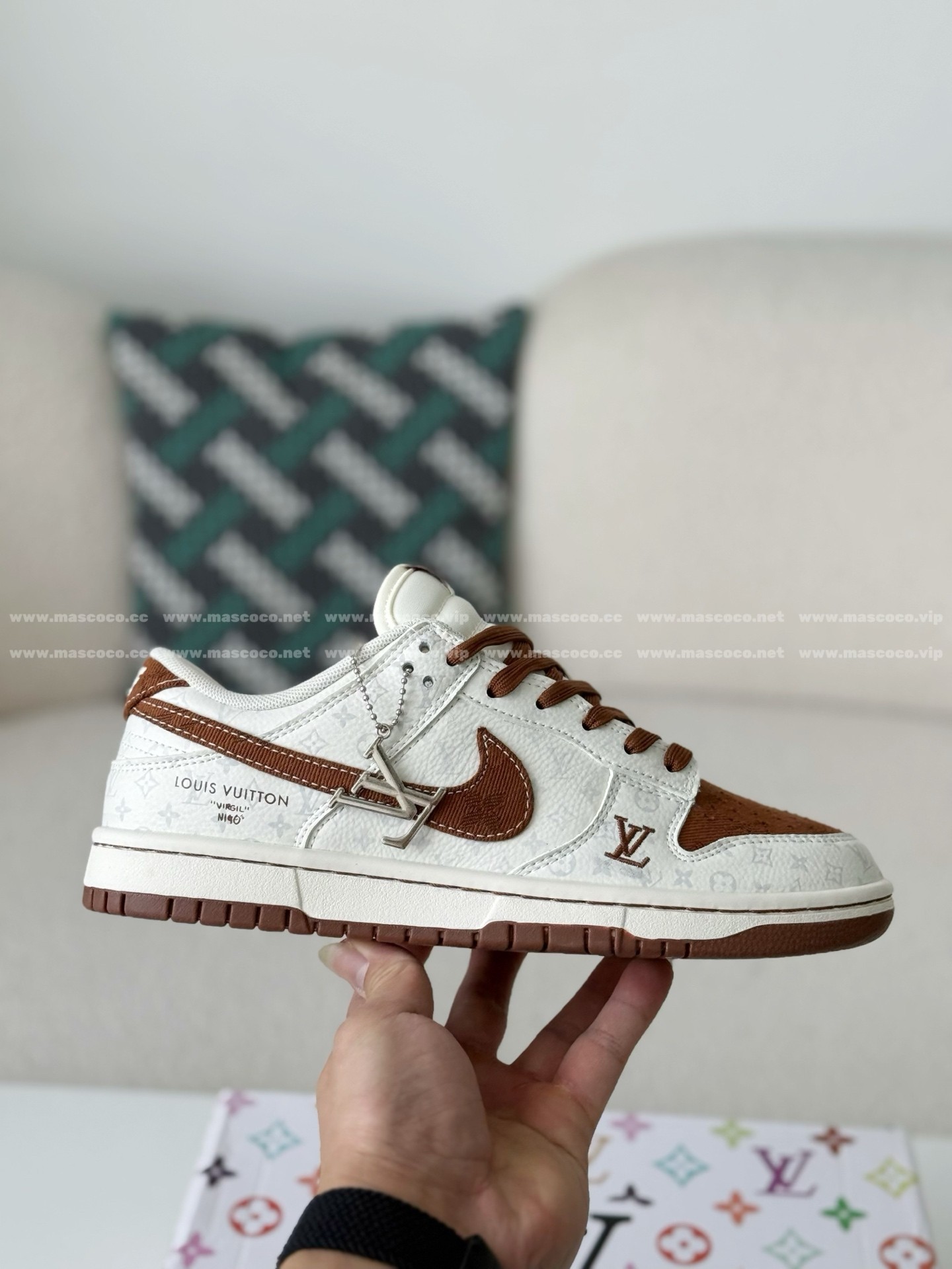 「#5199」Louis Vuitton x Nike Dunk Casual Sneakers - Image 6