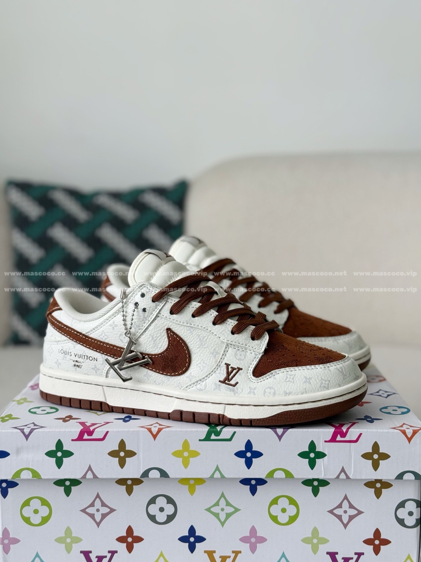 「#5199」Louis Vuitton x Nike Dunk Casual Sneakers - Image 2