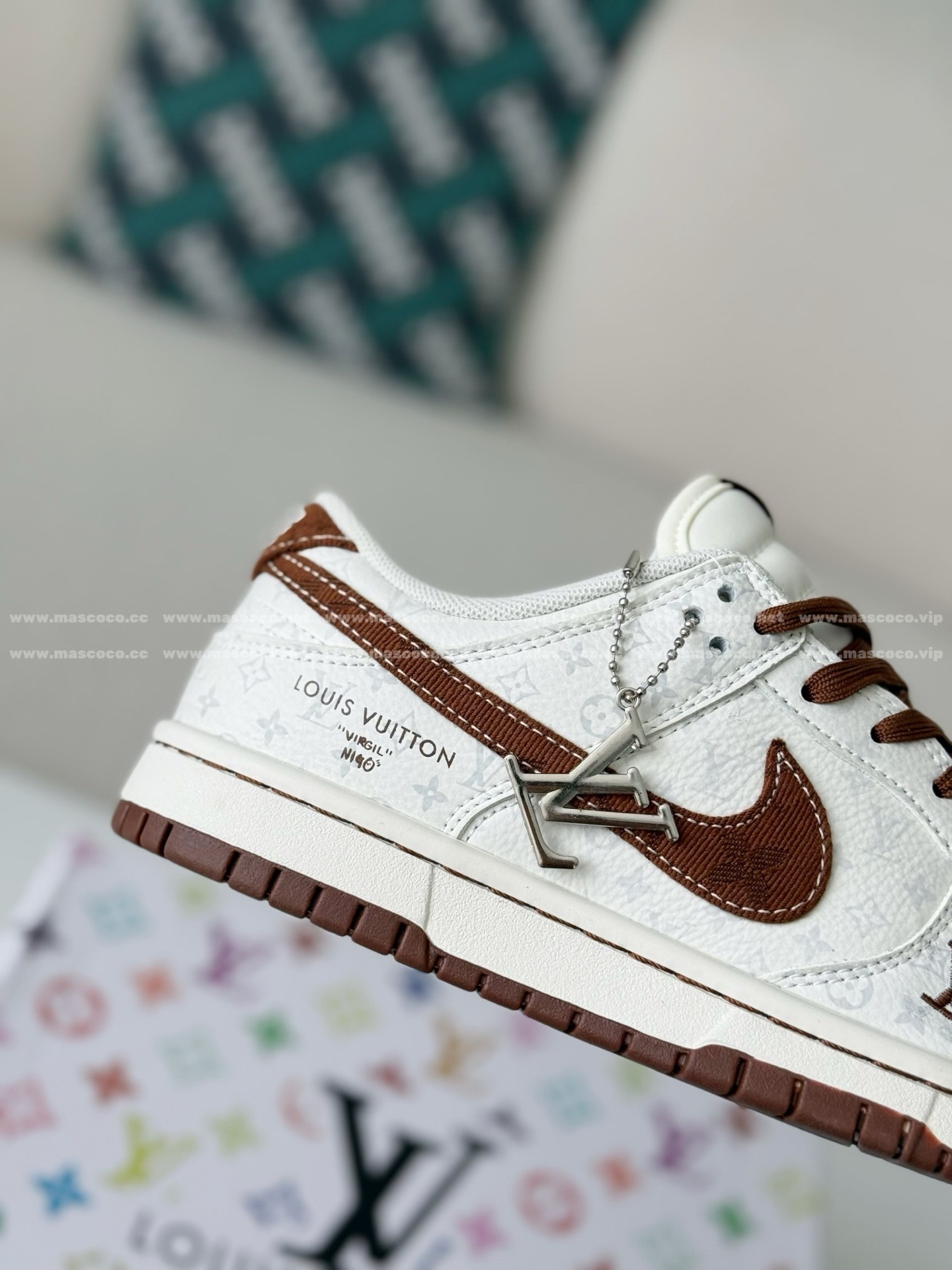 「#5199」Louis Vuitton x Nike Dunk Casual Sneakers - Image 7