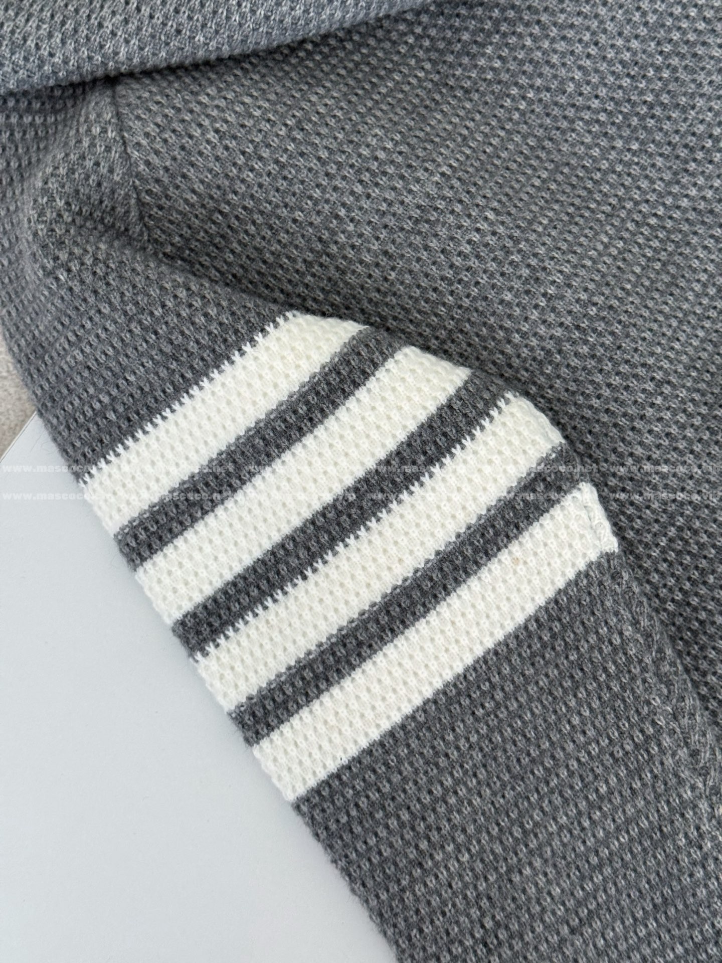 「#5210」Thom Browne American-Style Striped Cuff Knit Hoodie - Image 7
