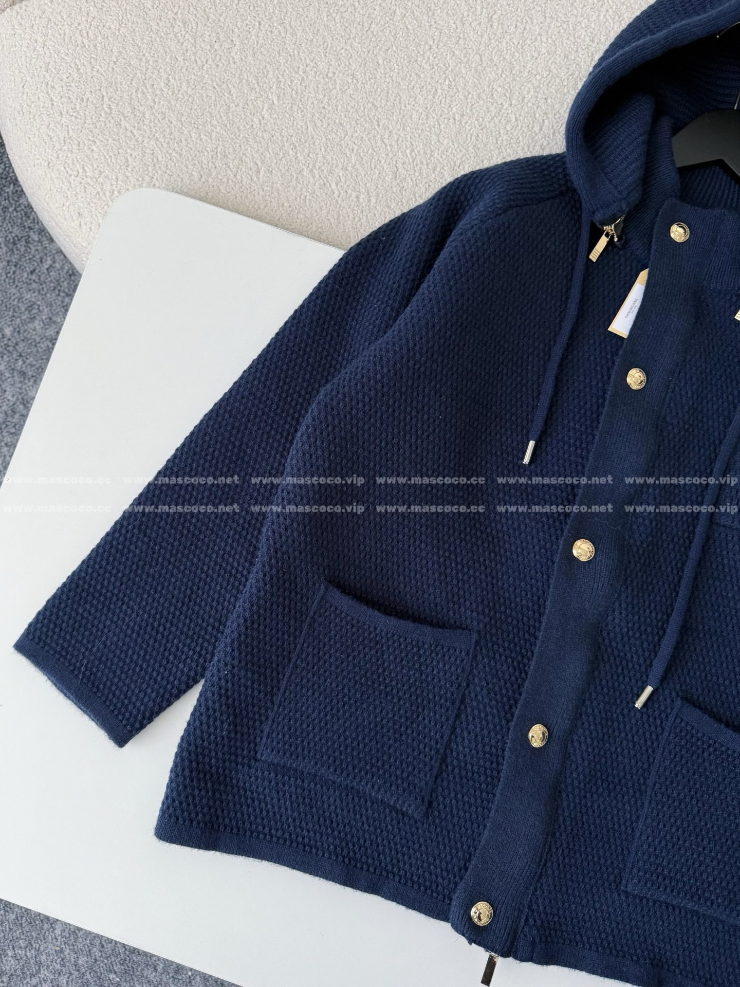 「#5211」Thom Browne American-Style Striped Cuff Knit Hoodie - Image 2