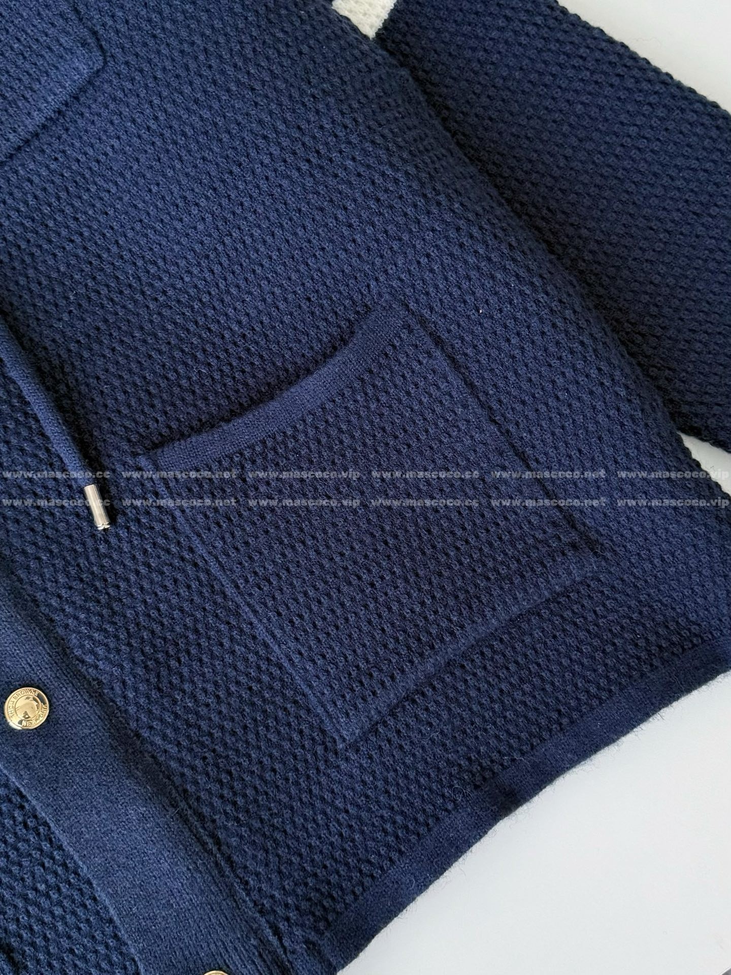 「#5211」Thom Browne American-Style Striped Cuff Knit Hoodie - Image 4