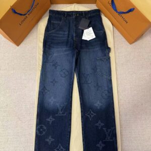 「#5255」LOUIS VUITTON gradient print side pocket jeans