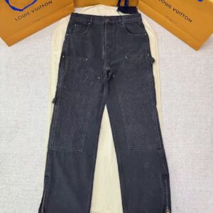 「#5260」LOUIS VUITTON Embossed Cargo Jeans