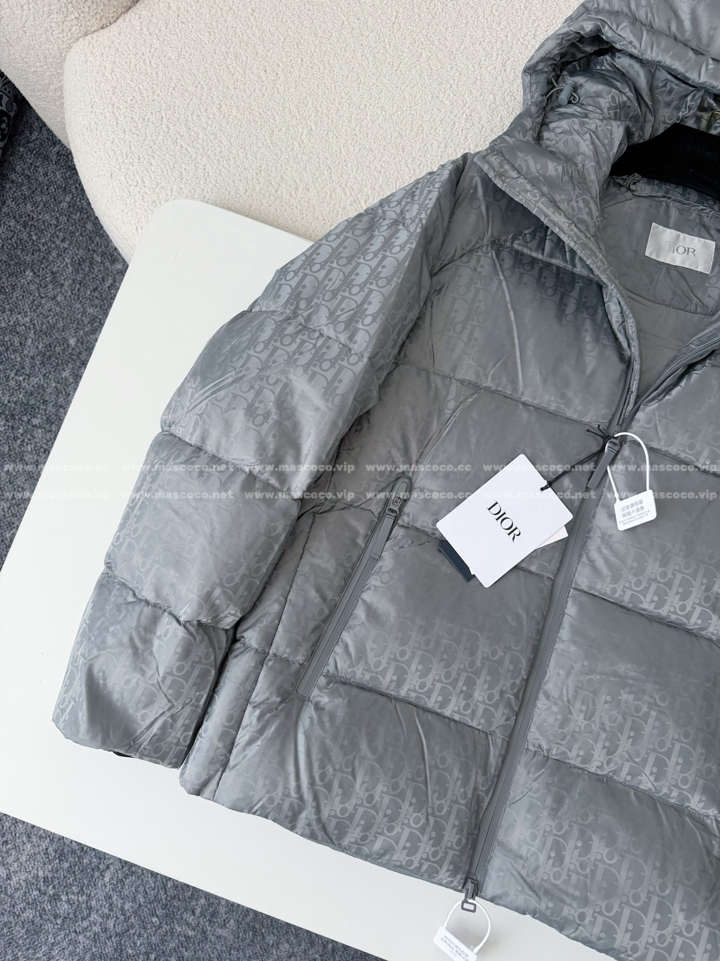 「#5270」DIOR All-Over Letter Logo Down Jacket - Image 2