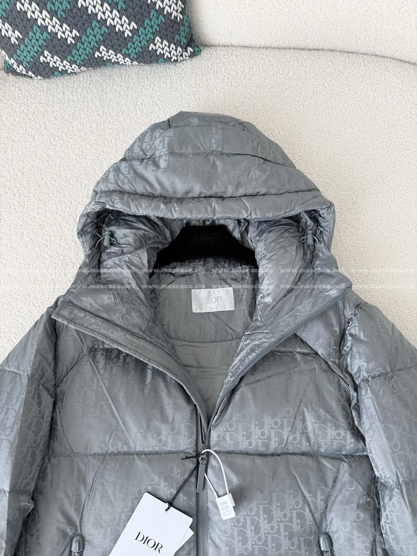 「#5270」DIOR All-Over Letter Logo Down Jacket - Image 3