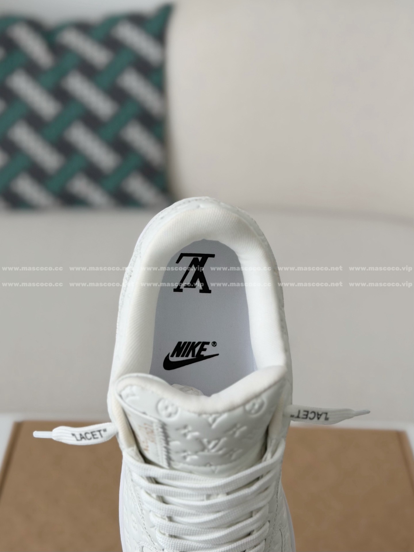 「#31」LOUIS VUITTON X NIKE AIR FORCE 1 SNEAKERS - Image 9
