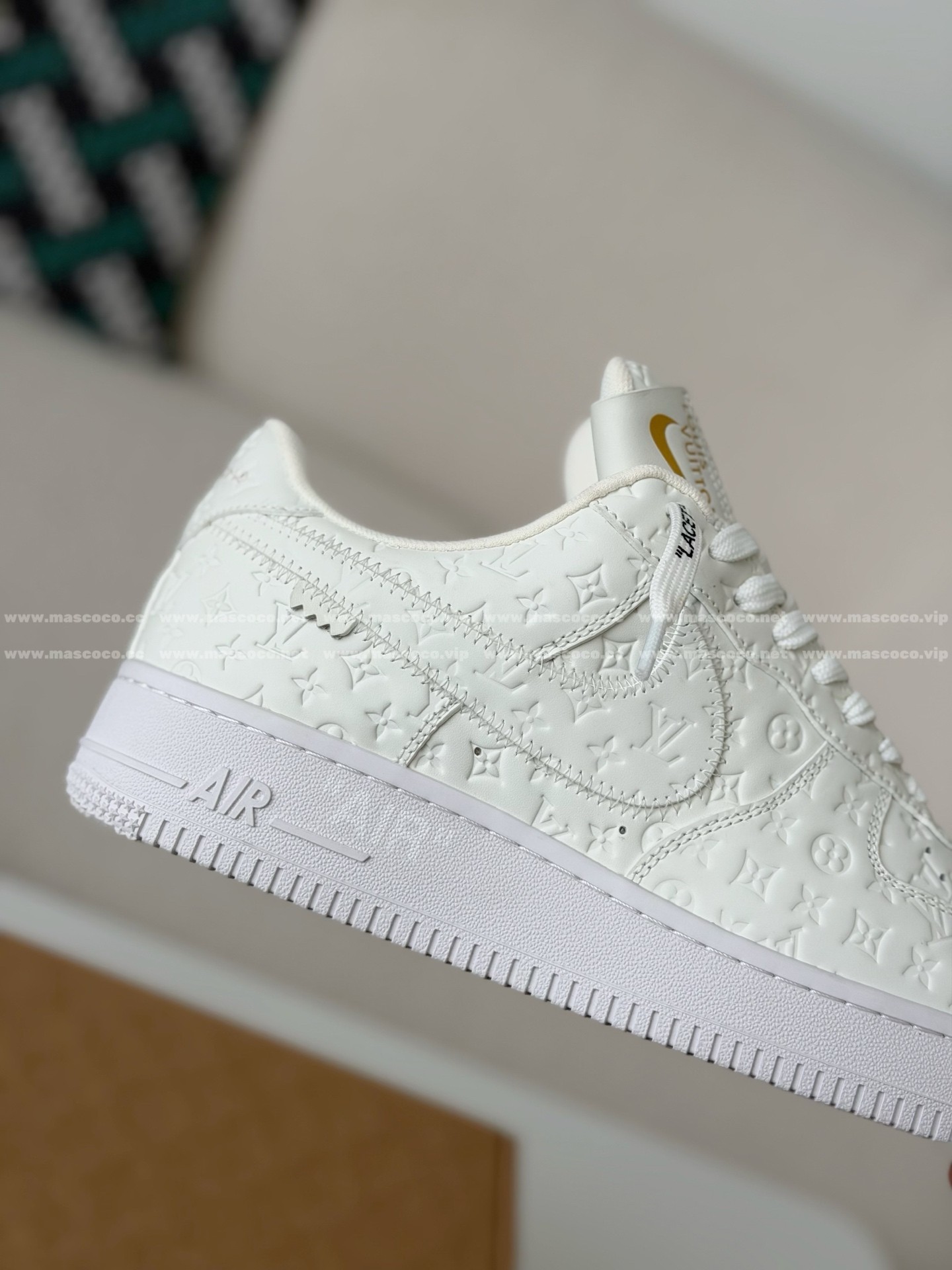 「#31」LOUIS VUITTON X NIKE AIR FORCE 1 SNEAKERS - Image 7
