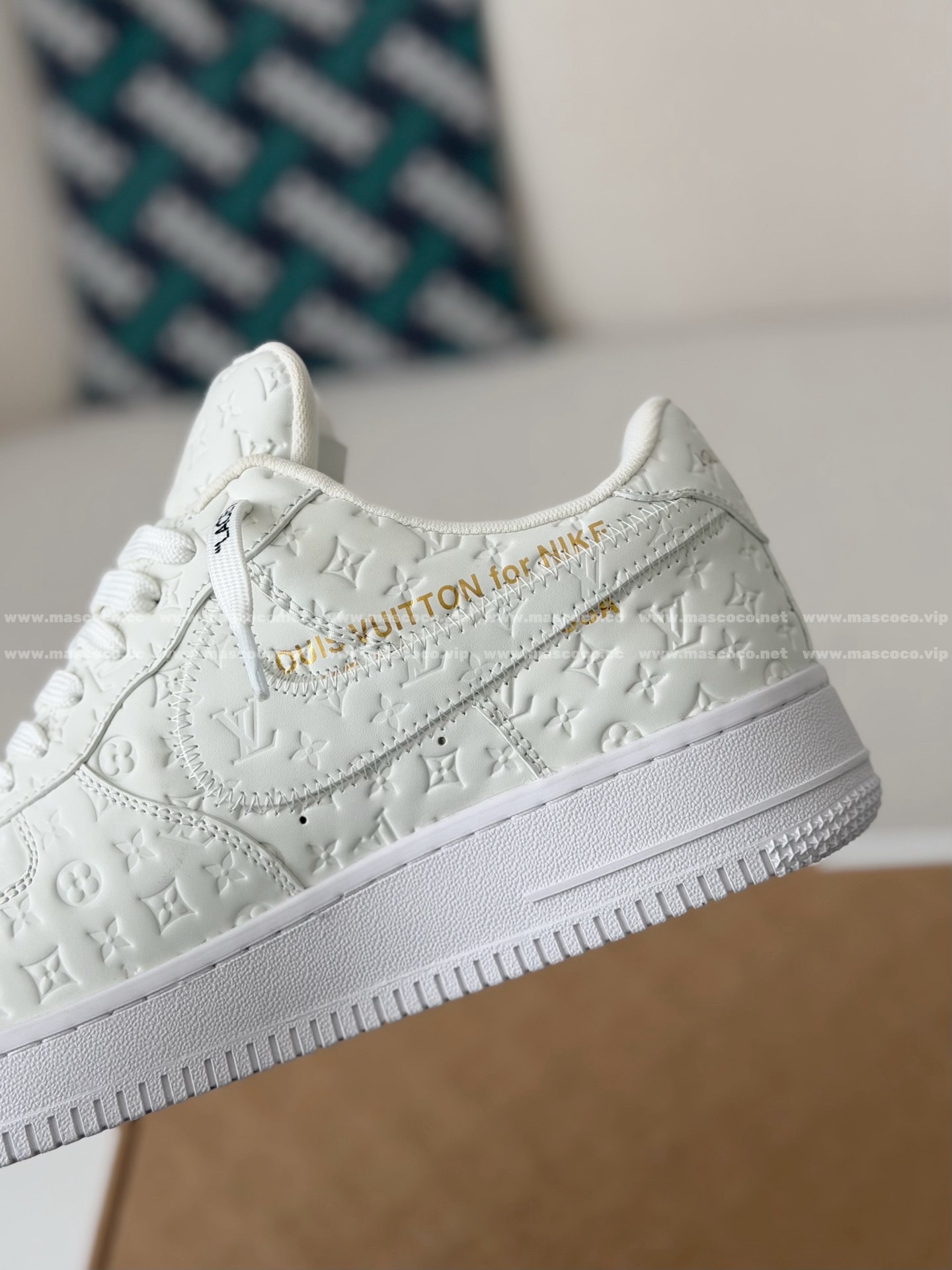 「#31」LOUIS VUITTON X NIKE AIR FORCE 1 SNEAKERS - Image 8