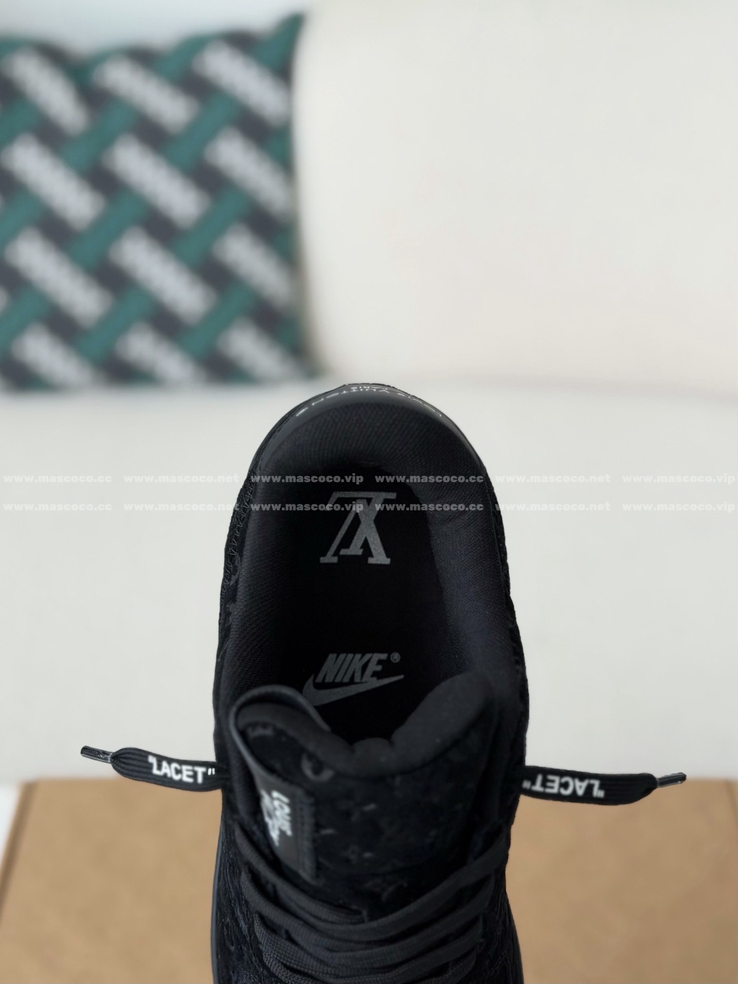 「#157」LOUIS VUITTON X NIKE AIR FORCE 1 SNEAKERS - Image 9