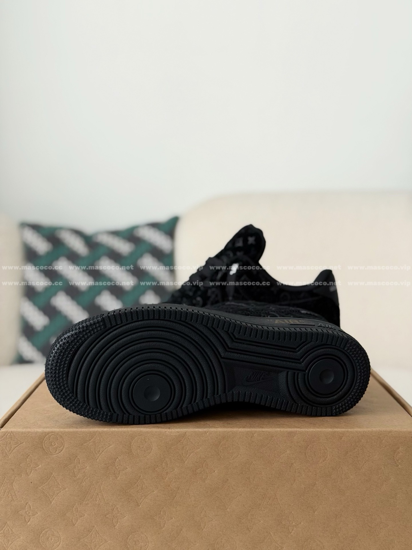 「#157」LOUIS VUITTON X NIKE AIR FORCE 1 SNEAKERS - Image 5