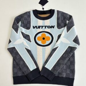 「#5376」Louis Vuitton FW25 Ski Collection Clover Jacquard Quilted Crew Neck Knit Sweater