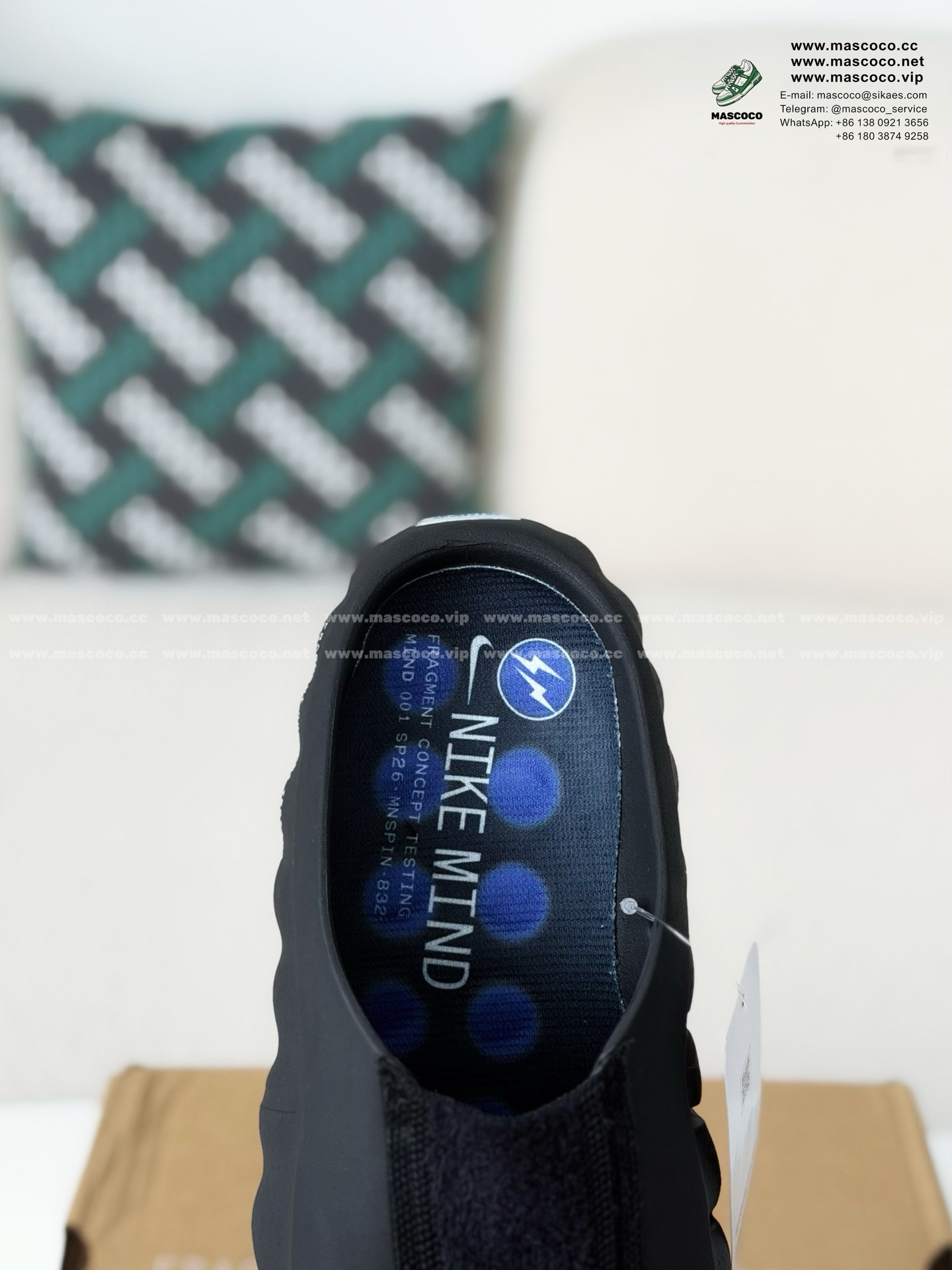 「#6287」Nike x Fragment Design Mind 001 Toe Slippers(We recommend choosing one size larger.) - Image 9