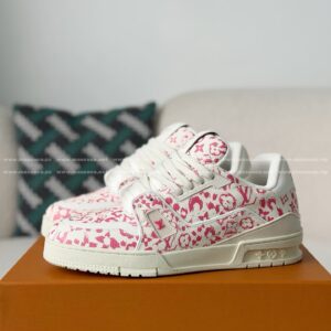 「#6330」LOUIS VUITTON TRAINER GRAINED LEATHER SNEAKERS