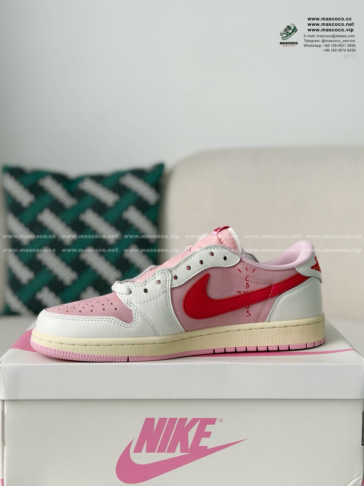 「#6333」Nike AirJordan1 x TravisScott AJ Low - Image 4