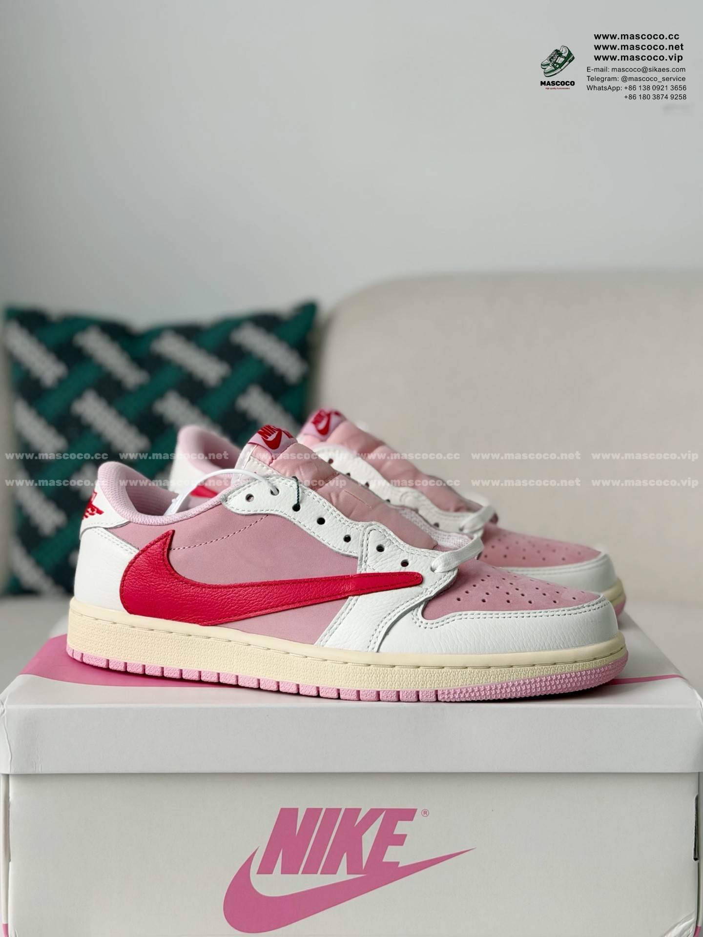 「#6333」Nike AirJordan1 x TravisScott AJ Low - Image 2