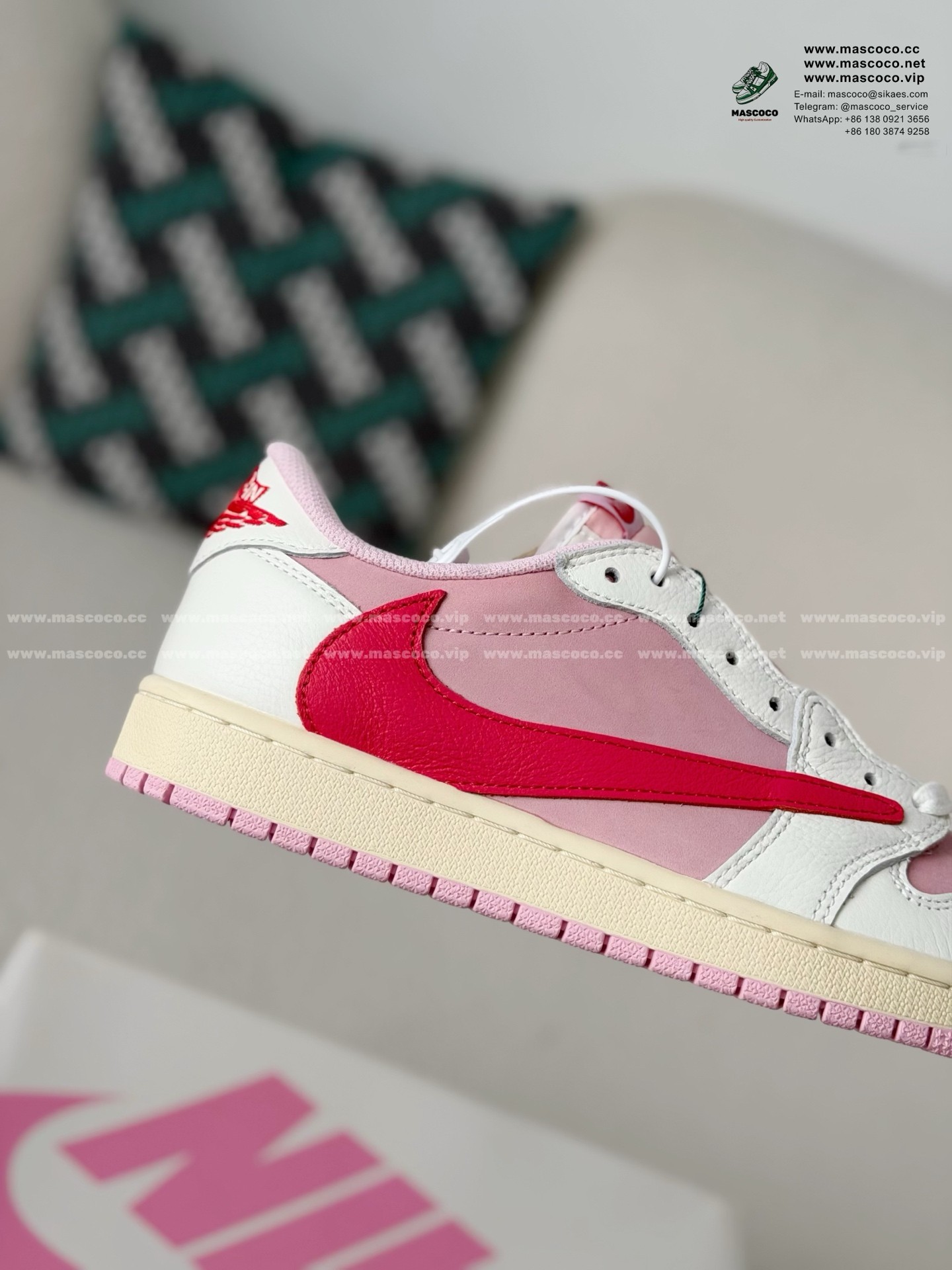 「#6333」Nike AirJordan1 x TravisScott AJ Low - Image 7
